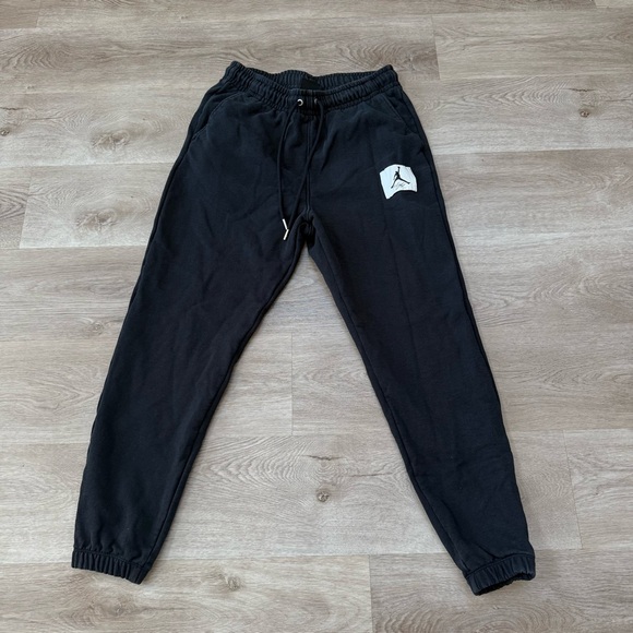 Nike Air Jordan Terry Cotton Sweatpants Men Size M Flight Fleece Jogger Jumpman - Picture 1 of 12